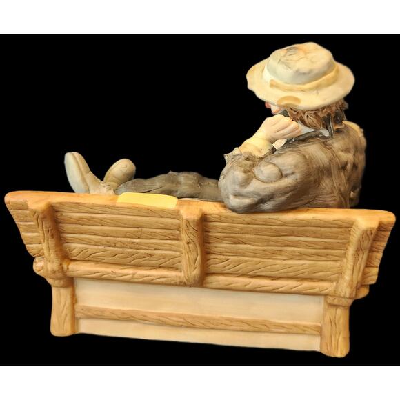 NIB Emmett Kelly Jr. HOBO Clown Wet Paint bench Porcelain Figurine Flambro - Picture 4 of 8